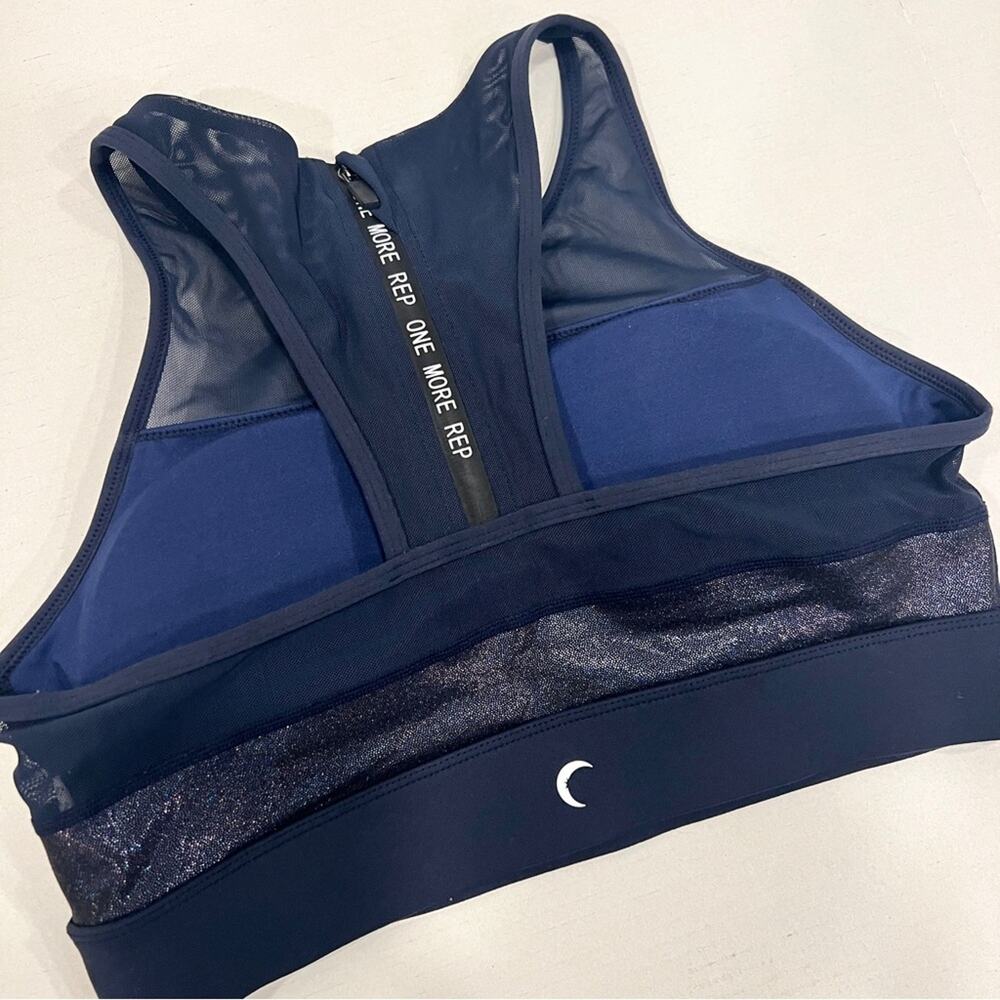 ZYIA Active Navy Blue Sparkle Sports Bra